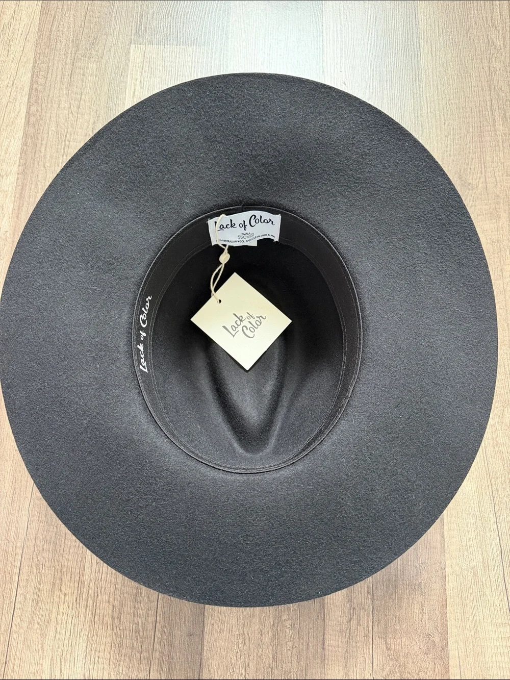 NWT Lack Of Color Black Wide-Brim Fedora Hat